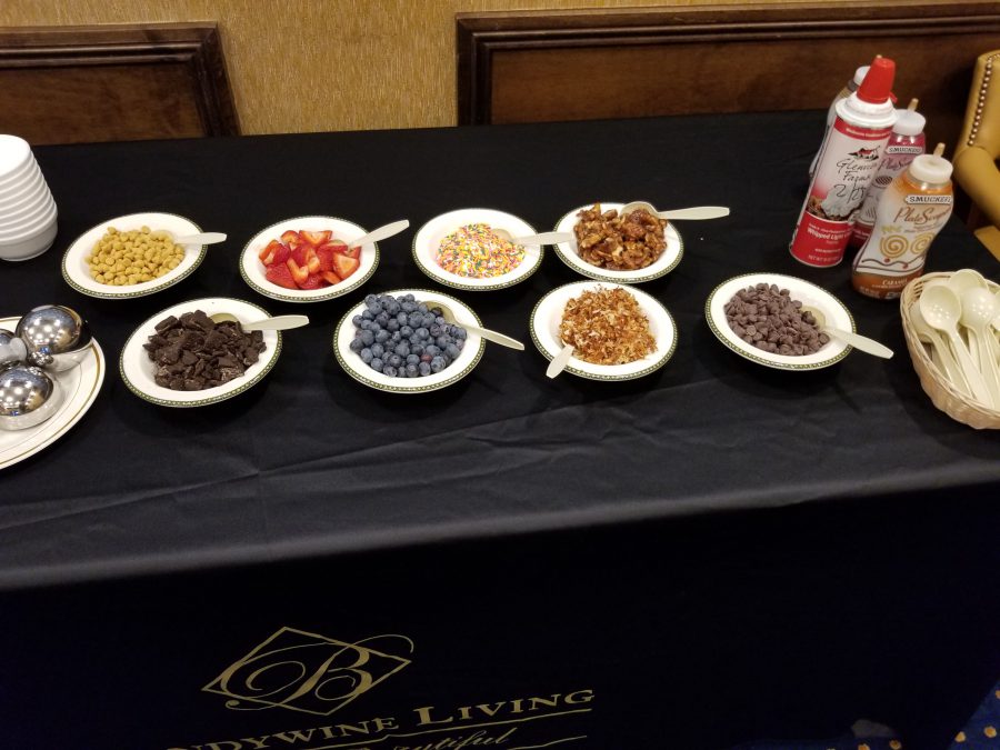 Sundae bar at Cafe Alexandria