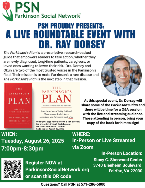 PSN Proudly Presents a Live Roundtable event with Dr. Ray Dorsey flyer